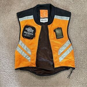 Icon Motorsports Orange Mil Spec Mesh Vest Asphalt Technologies Size Regular